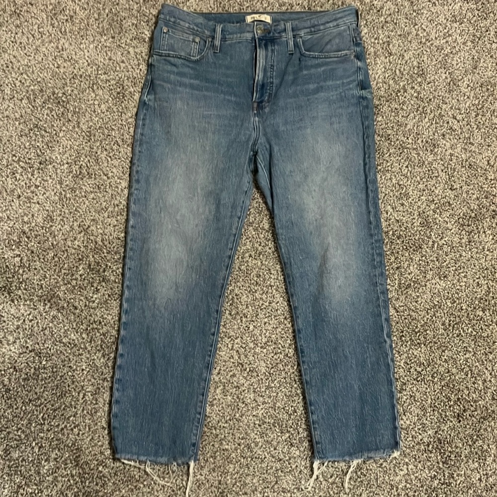 Madewell The Perfect Vintage Jean in Enmore  Light-Medium Wash: Raw-Hem Edition